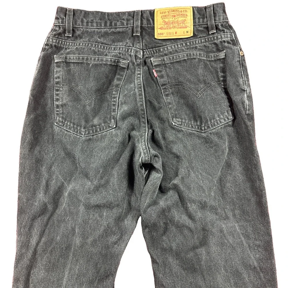 Vintage Levis 505 Faded Black Jeans Mens (Fit 30/31) Made in USA Tapered Leg